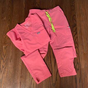 Figs brand scrubs Hot Coral XXSP